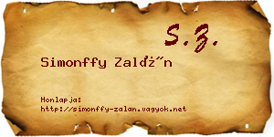 Simonffy Zalán névjegykártya
