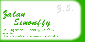 zalan simonffy business card